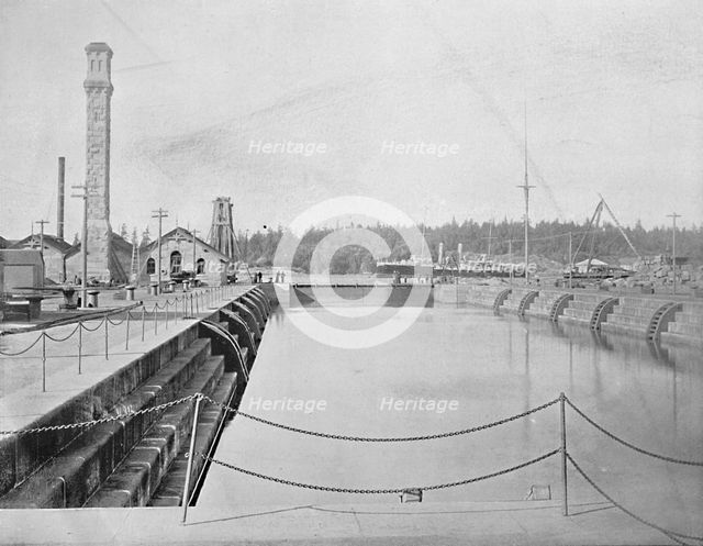 'Dry Dock at Esquimalt, British Columbia', c1897. Creator: Unknown.
