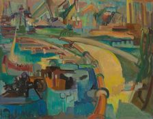 Dry Dock on Curaçao, 1959. Creator: Suzanne Perlman