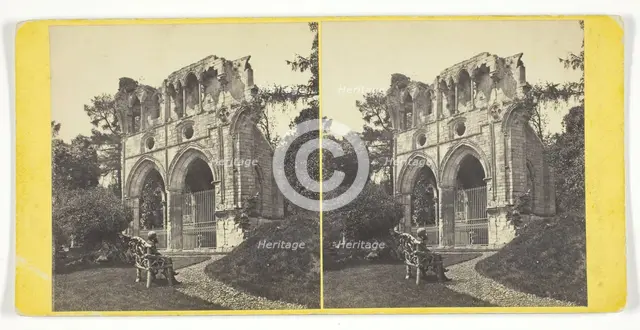 Dryburgh Abbey - Tomb of Sir Walter Scott, Mid 19th century. Creator: George Washington Wilson.