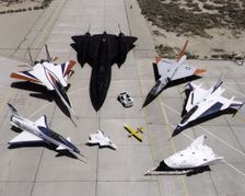 Dryden research aircraft fleet on ramp, USA, 1997. Creator: NASA
