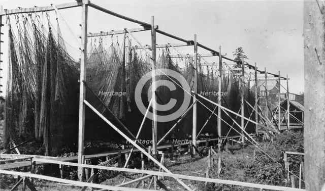 Drying nets, between c1900 and c1930. Creator: Unknown.