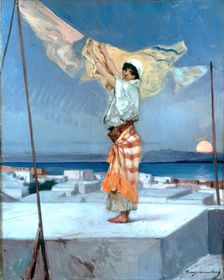 Drying Clothes, c1880. Creator: Jean Joseph Benjamin Constant