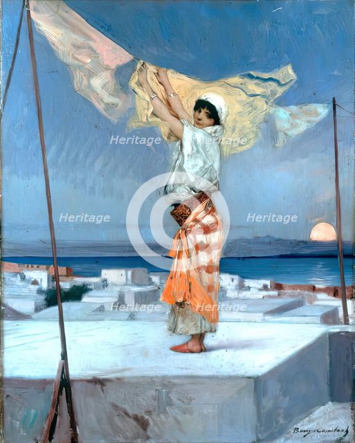 Drying Clothes, c1880. Creator: Jean Joseph Benjamin Constant.