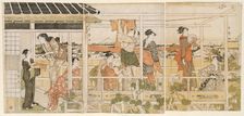 Drying Clothes (Monohoshi), Japan, c. 1790. Creator: Kitagawa Utamaro