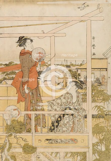 Drying Clothes (Monohoshi), Japan, c. 1790. Creator: Kitagawa Utamaro.