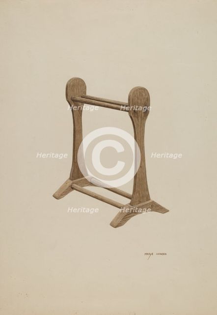 Drying Rack, c. 1940. Creator: Mary Hansen.