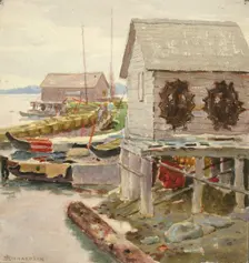 Drying Skins, Sitka, ca. 1880-1914. Creator: Theodore J. Richardson