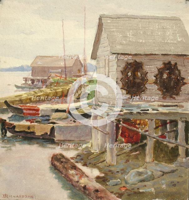 Drying Skins, Sitka, ca. 1880-1914. Creator: Theodore J. Richardson.