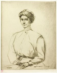 Drypoint Number One: Portrait, 1909. Creator: Donald Shaw MacLaughlan