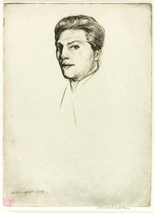 Drypoint Number Five: Portrait, 1909. Creator: Donald Shaw MacLaughlan