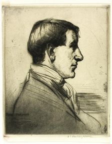 Drypoint Number Four: Portrait, 1909. Creator: Donald Shaw MacLaughlan
