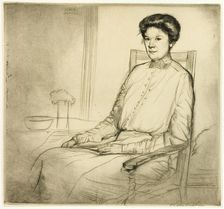 Drypoint Number Three: Portrait, 1909. Creator: Donald Shaw MacLaughlan