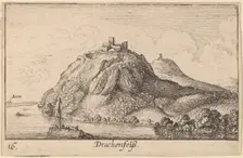 Drachenfels, 1635. Creator: Wenceslaus Hollar