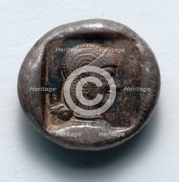 Drachm: Aphrodite (reverse), 550-500 BC. Creator: Unknown.