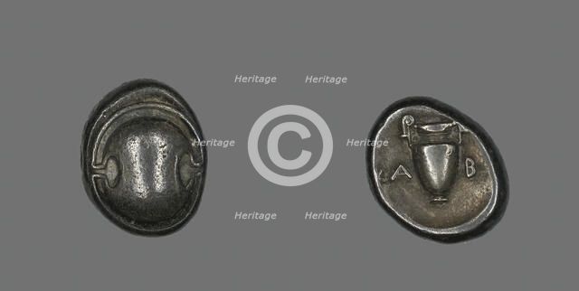 Drachm (Coin) Depicting a Shield, 5th-4th century BCE. Creator: Unknown.