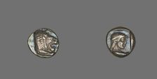 Drachm (Coin) Depicting Lion, 500-480 BCE. Creator: Unknown
