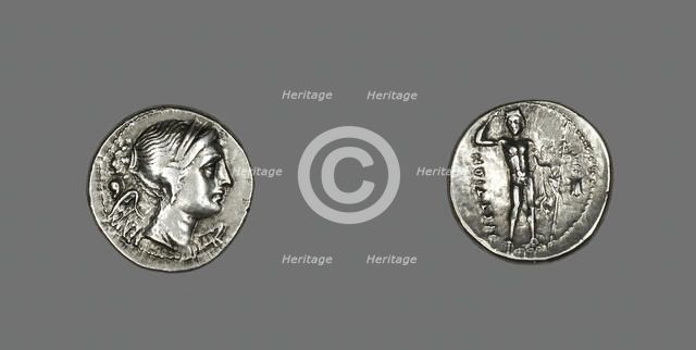 Drachm (Coin) Depicting the Goddess Nike, 216-203 BCE. Creator: Unknown.