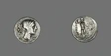 Drachm (Coin) Depicting the Goddess Nike, 216-203 BCE. Creator: Unknown