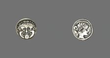 Drachm (Coin) Depicting the Gorgon Medusa, 411-356 BCE. Creator: Unknown