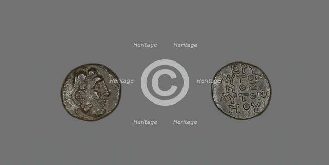 Drachm (Coin) Depicting the Hero Herakles, about 300-200 BCE. Creator: Unknown.