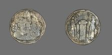 Drachm (Coin) Portraying King Varahran II, 238-275. Creator: Unknown