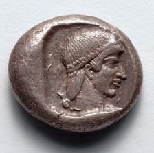 Drachm: Head of Onidian Aphrodite (reverse), 500-480 BC. Creator: Unknown