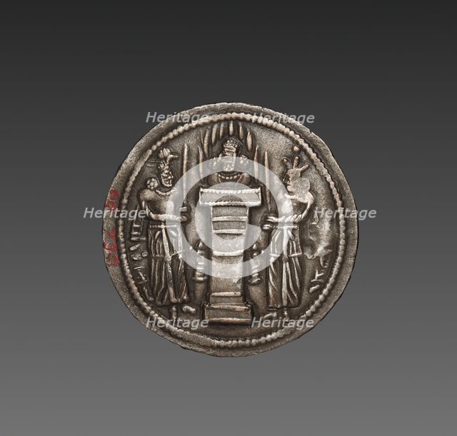 Drachma: Bust of Hormizd II (reverse), 303-309. Creator: Unknown.