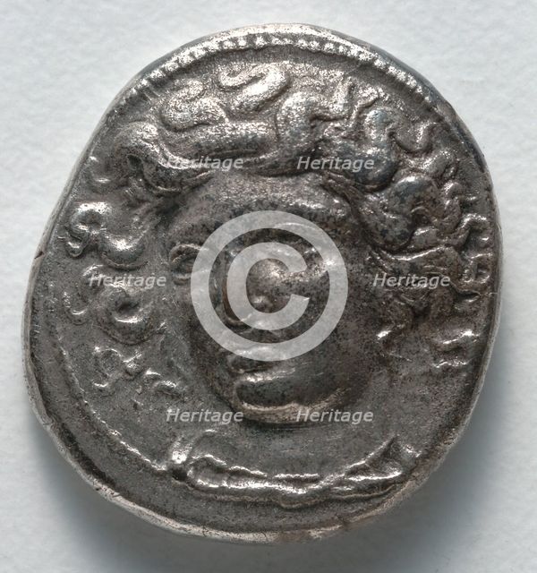 Drachma: Fountain Nymph Larissa (obverse), 400-344 BC. Creator: Unknown.
