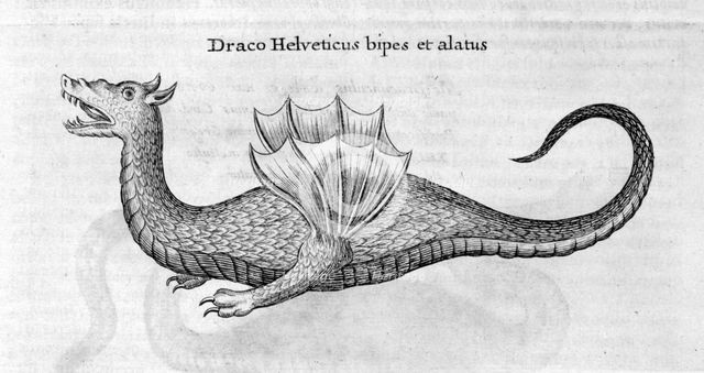 Dragon, 1678. Artist: Athanasius Kircher