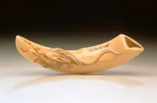 Dragon on Boar's Tusk, Early to mid-19th century. Creator: Tsuramitsu
