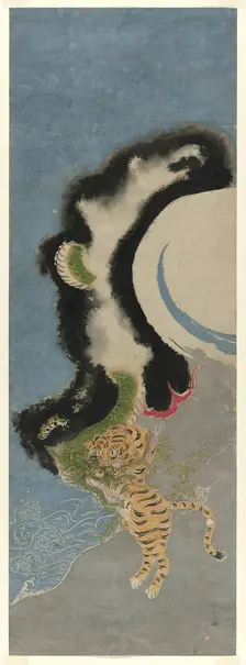 Dragon and tiger, c. 1780. Creator: Isoda Koryusai