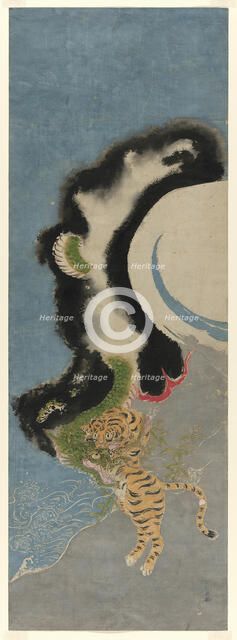 Dragon and tiger, c. 1780. Creator: Isoda Koryusai.