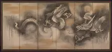 Dragon and Tiger, early to mid-1600s. Creator: Soga Nichokuan (Japanese), attributed to