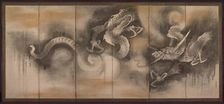Dragon and Tiger, early to mid-1600s. Creator: Soga Nichokuan (Japanese), attributed to