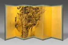 Dragon and Tiger, Japan, dated 1835. Creator: Kishi Ganku