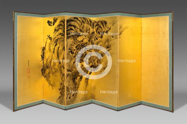 Dragon and Tiger, Japan, dated 1835. Creator: Kishi Ganku.
