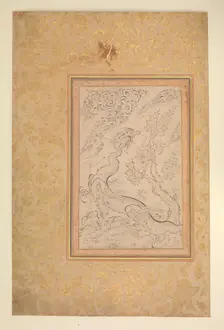 Dragon and Clouds, ca. 1600. Creator: Attributed to Sadiqi Beg