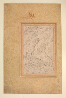 Dragon and Clouds, ca. 1600. Creator: Attributed to Sadiqi Beg