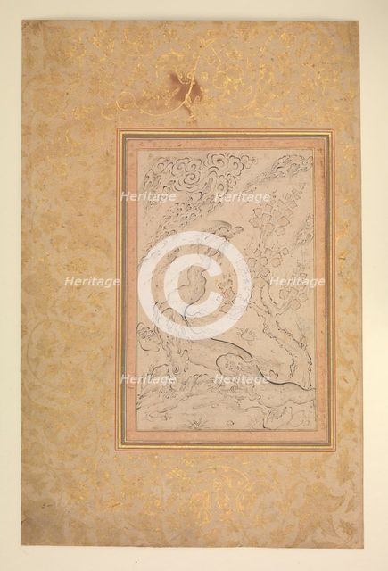 Dragon and Clouds, ca. 1600. Creator: Attributed to Sadiqi Beg.