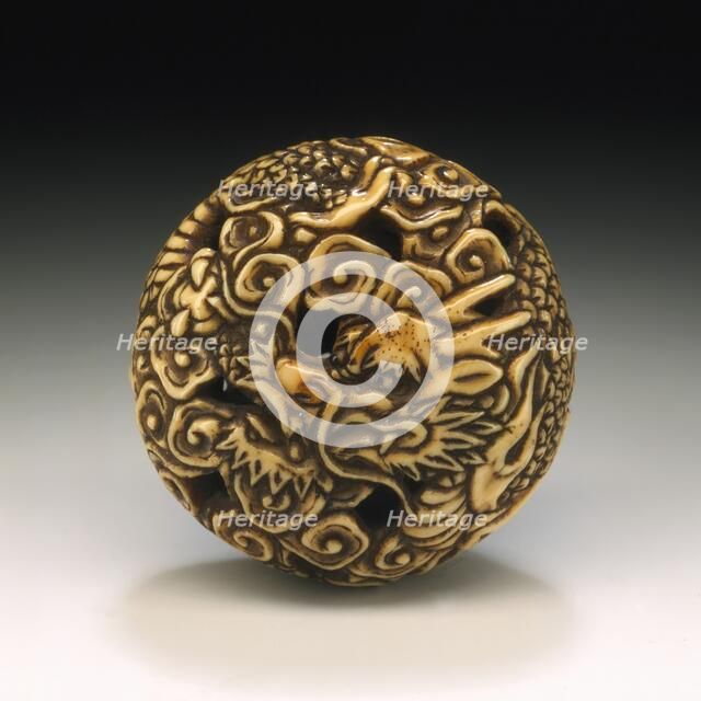 Dragon and Clouds, First half of 19th century. Creator: Okakoto.