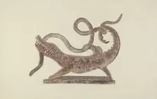 Dragon and Serpent Weather Vane, c. 1938. Creator: Betty Fuerst