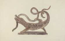 Dragon and Serpent Weather Vane, c. 1938. Creator: Betty Fuerst