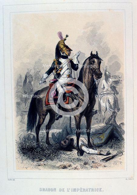 'Dragon de L'Imperatice', (Light Dragoons), 1859.  Artist: Auguste Raffet