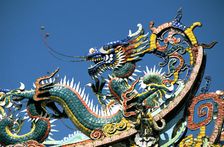 Dragon decoration, Yap Chinese Temple, Penang, Malaysia. Artist: Dr Stephen Coyne