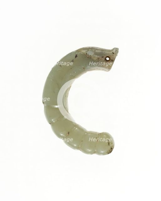 Dragon-Headed Pupa Pendant, Western Zhou period, 11th/10th century B.C. Creator: Unknown.