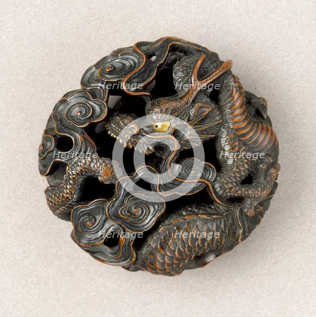 Dragon in Clouds, First half of 19th century. Creator: Naito Toyomasa.
