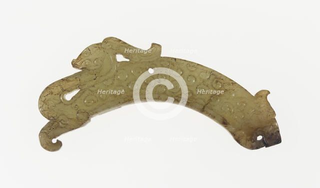 Dragon Pendant, Eastern Zhou dynasty, c. 770-256 BC 4th-3rd century B.C. Creator: Unknown.