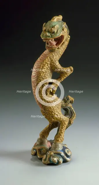 Dragon Standing on Clouds, 19th century. Creator: Unknown.