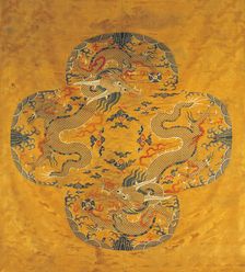 Dragon silk brocade fabric, End of 16th cen.. Creator: Anonymous master