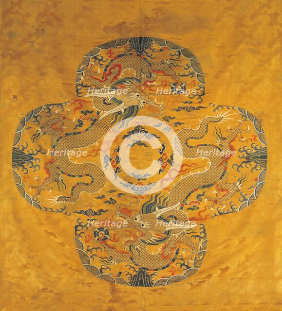 Dragon silk brocade fabric, End of 16th cen.. Creator: Anonymous master.